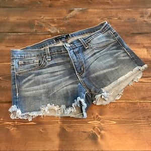 Denim Shorts with Fringe